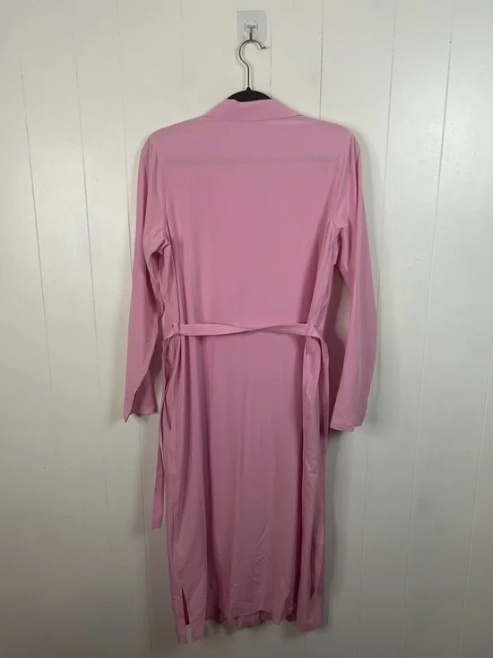 Athleta Urbanite Pink Shirt Dress Long Sleeve Midi Size Small Summer Athleisure - Picture 6 of 13